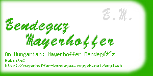 bendeguz mayerhoffer business card